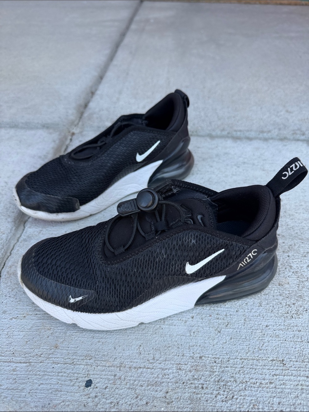 Nike Kids Black & White Air 7C Max-Style Slip-On Sneakers